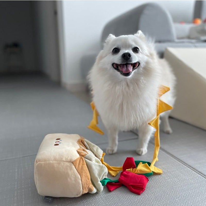  Bread Toast Dog Plush Toy Hide And Seek