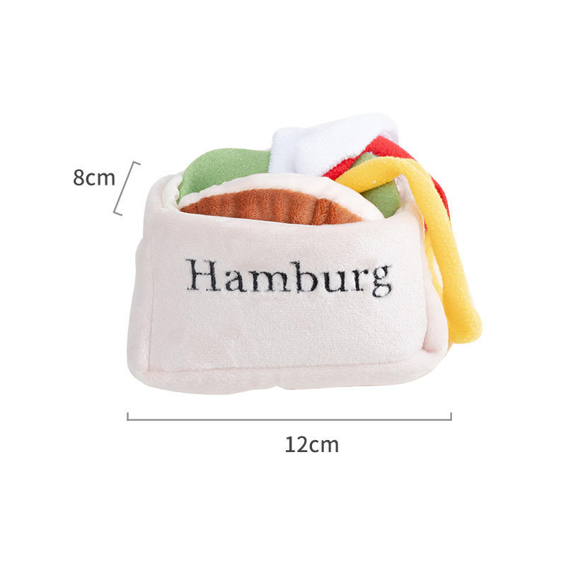 INS Style Hamburger Sandwich Squeaky Toy 