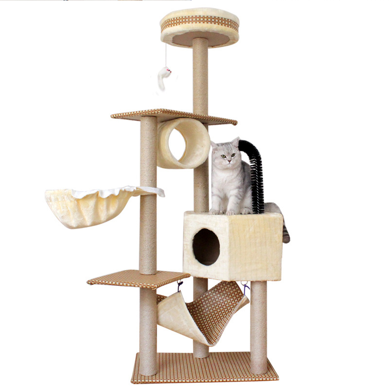  Pet Hammock Multi-layer Litter Integrated Cat Tree 