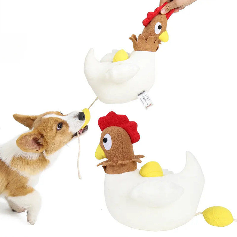 Chiken Shaped And Food Leaking Tug of War Dog Chew Toys 