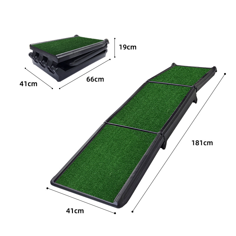 Dog Car Ramp With Grass