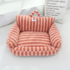 Macaron Color Cat Nest Striped Sofa