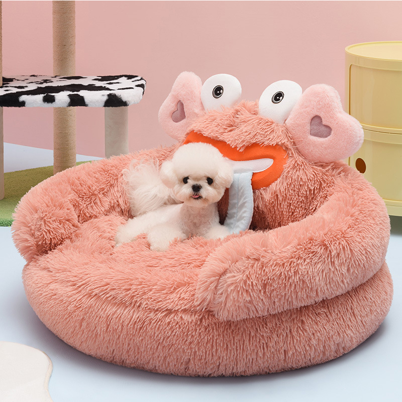 Winter Warm Long Plush Large Dog Bed 