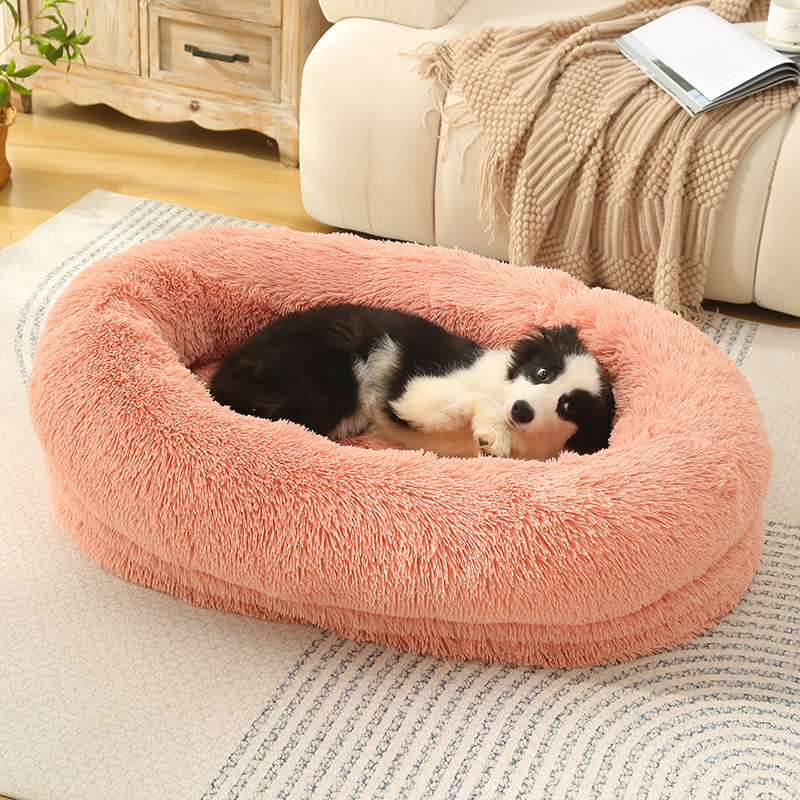 Faux Fur Cozy Soft Donut Pet Bed