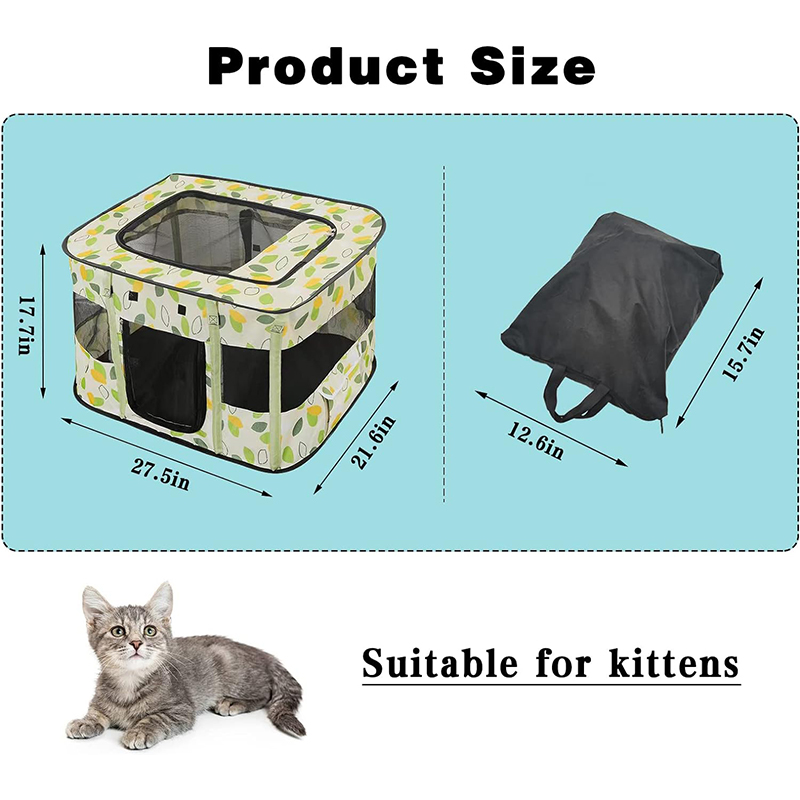 Foldable Exercise Play Tent Kennel Crate for Puppy Dog