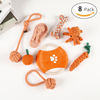 Colored Woven Cotton Rope Ball Cotton Grinding Teeth Dog Toy Set 