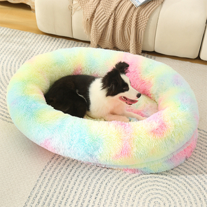 Faux Fur Cozy Soft Donut Pet Bed