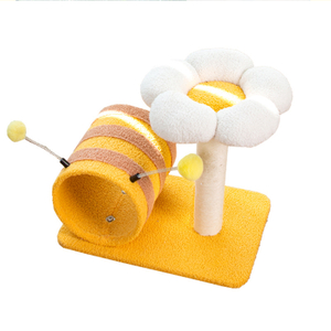 Flower bee shape hemp rope cat climbing Frame