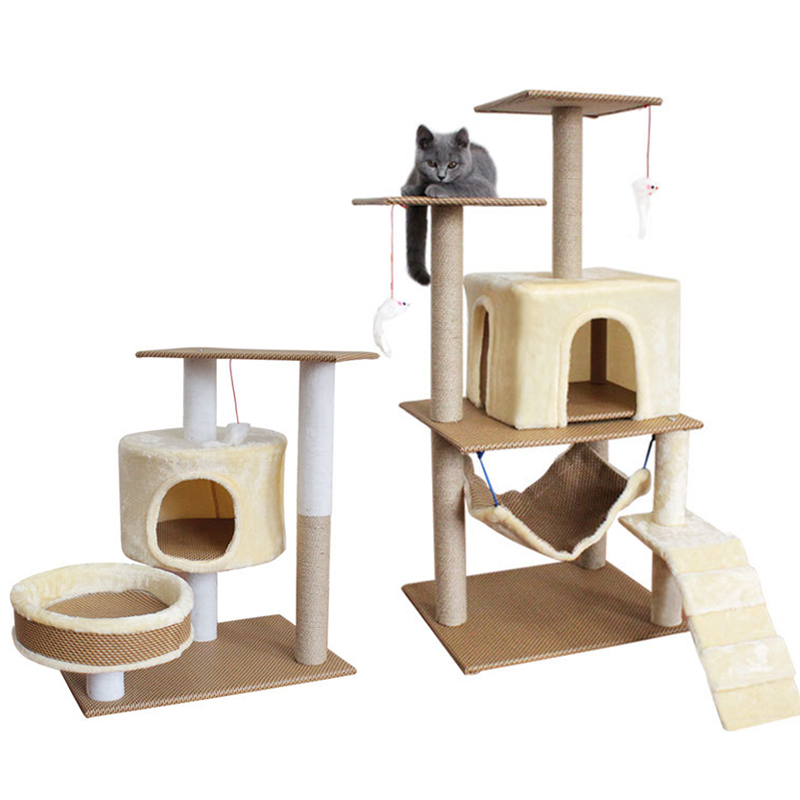  Pet Hammock Multi-layer Litter Integrated Cat Tree 