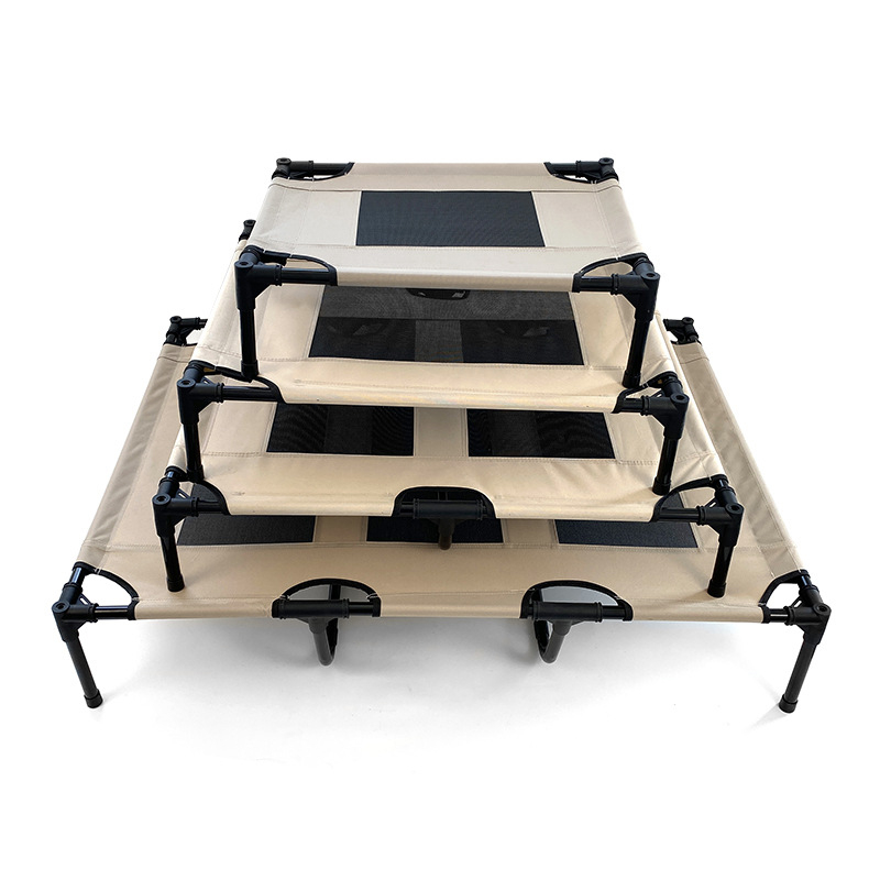 Outdoor portable elevated pet dog bed