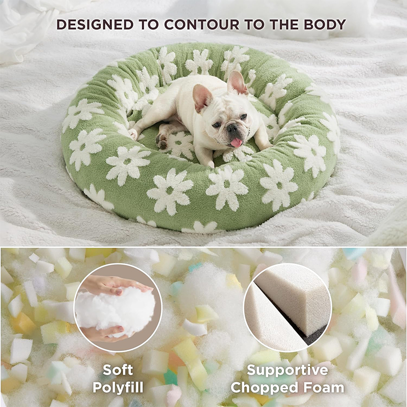 Lovely Pattern Comfortable Round Pet Bed