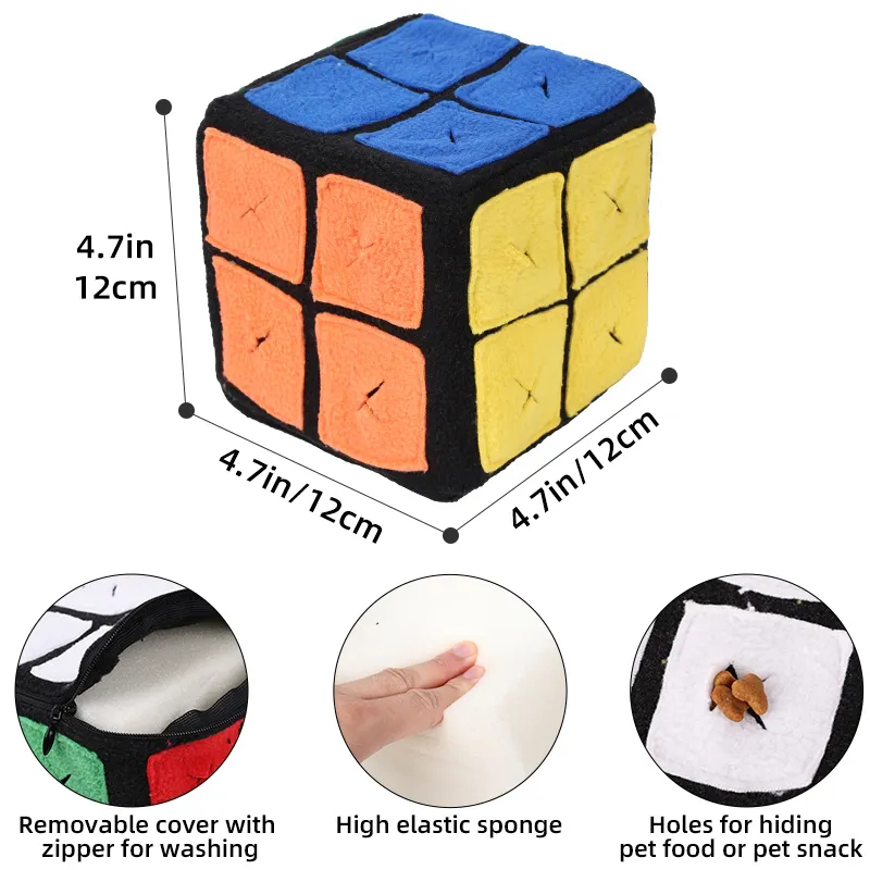 Rubik's Cube Pet Squeaky Intelligence Toy