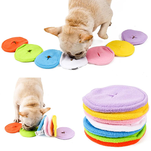 Colorful Macaron Design Foldable Funny Dog Toys