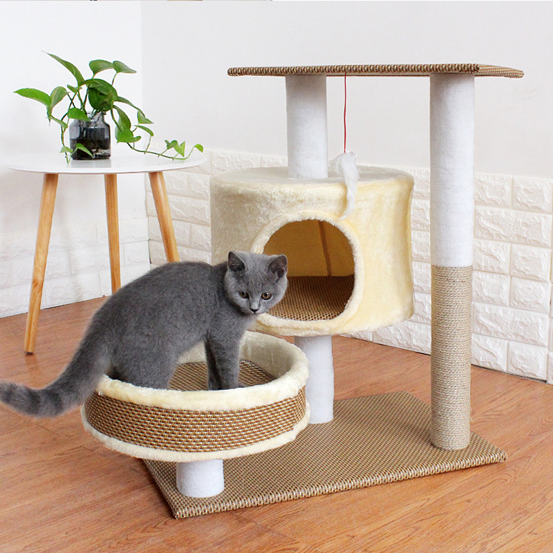  Pet Hammock Multi-layer Litter Integrated Cat Tree 