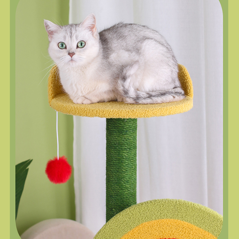 Cat Scratcher Toy Sisal Climbing Frame With Rainbow Shape 