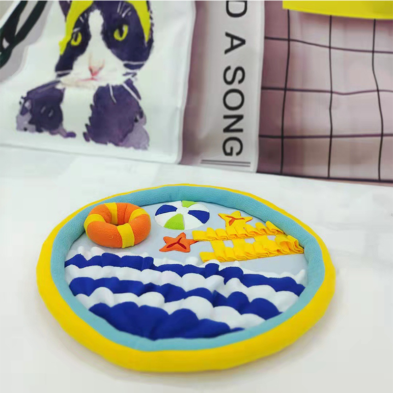 Summer Beach Round Pet Smelling Pad 