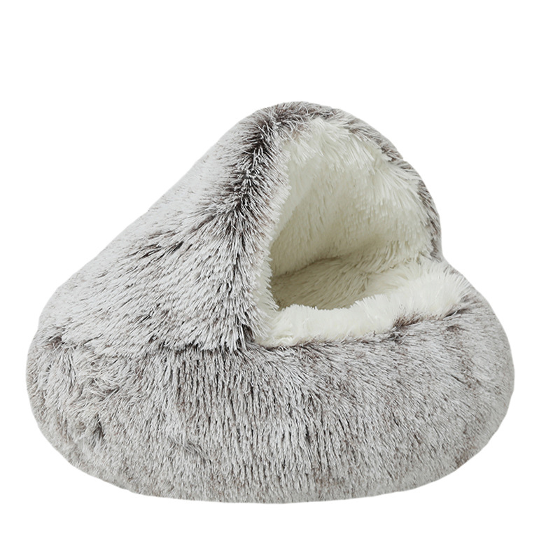  Cozy Comfy Semi Enclosed Winter Warm Round Pet Bed