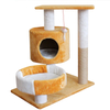 3 Floors Short Plush Wooden Durable Huge Cat Jumper Platform