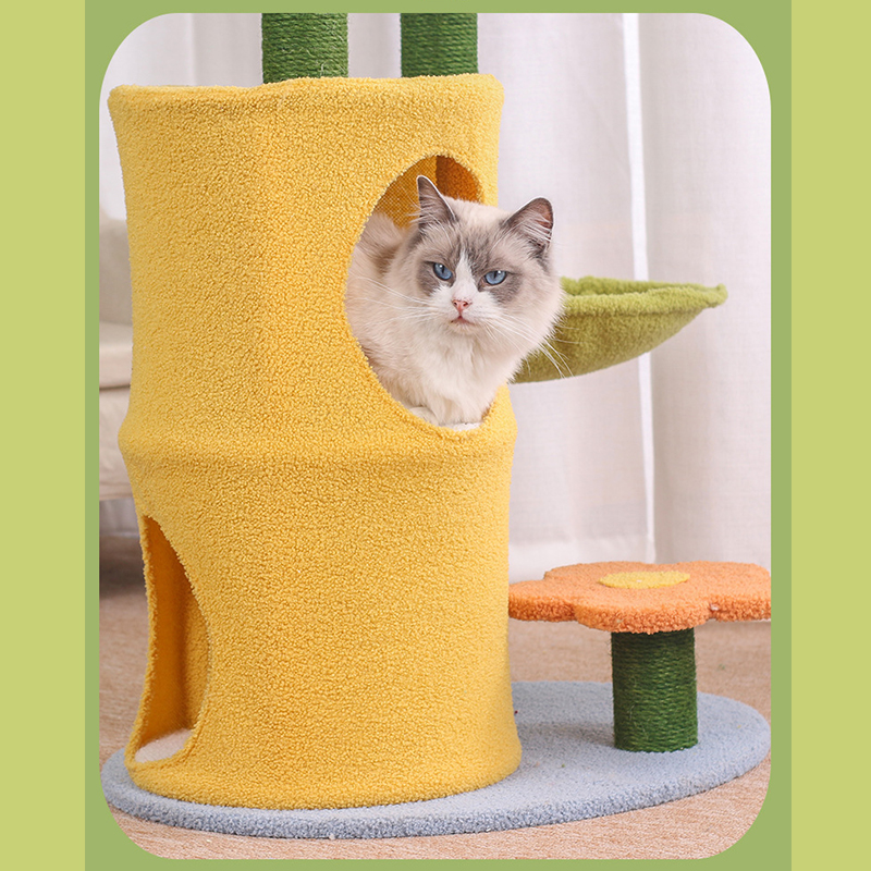 Cat Scratcher Toy Sisal Climbing Frame With Rainbow Shape 