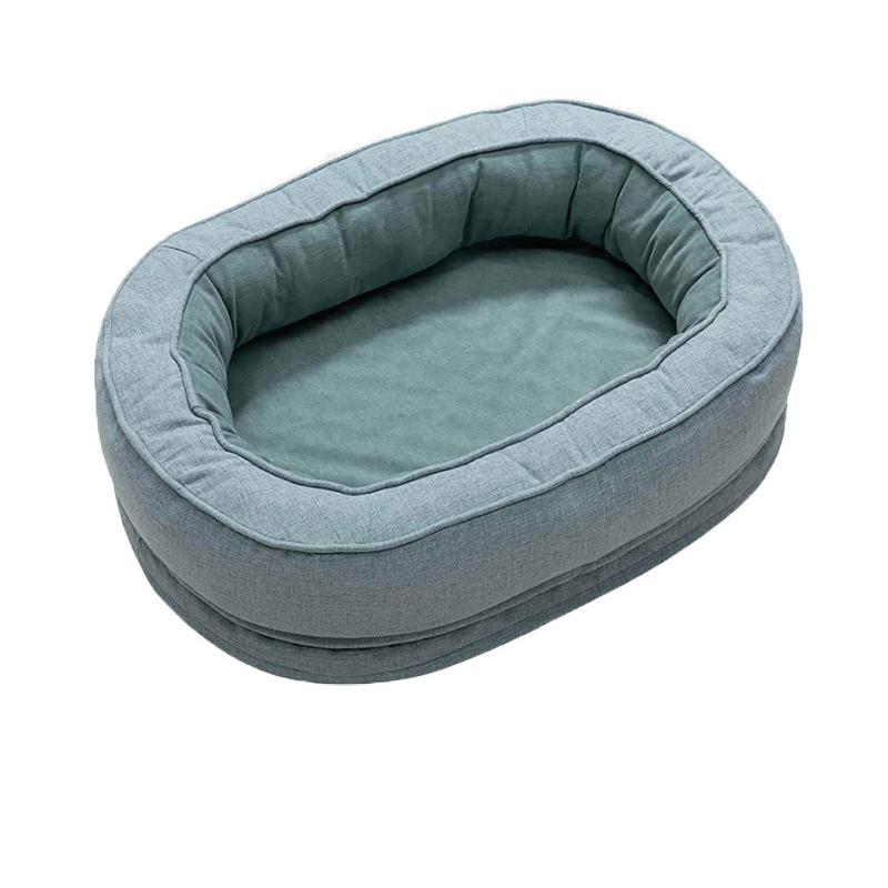 Orthopedic Memory Foam Dog Cat Donut Oval Bed