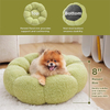 Donut Round Fluffy Puppy Bed in Teddy Sherpa Plush