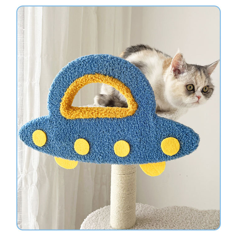 Cartoon Space Flying Saucer Cat Tree 