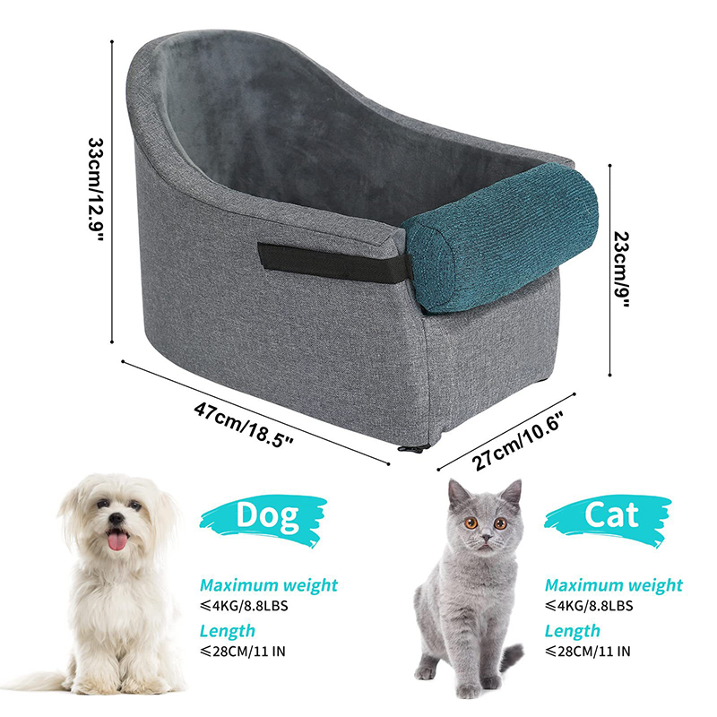 Travel Car Seat Dog Bed with Pillow