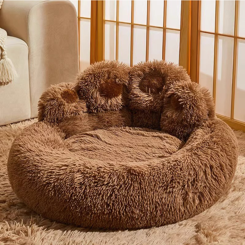 Winter Warm Long Plush Large Dog Bed 